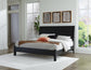 Danziar King Panel Bed with Mirrored Dresser and 2 Nightstands