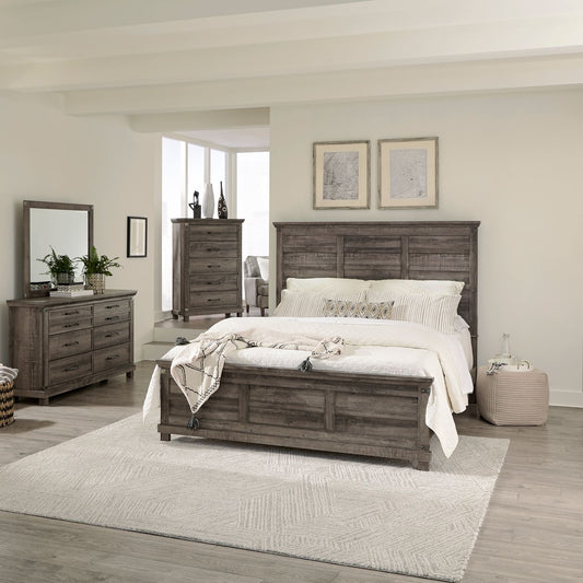 Lakeside Haven - Opt King Panel Bed, Dresser & Mirror, Chest