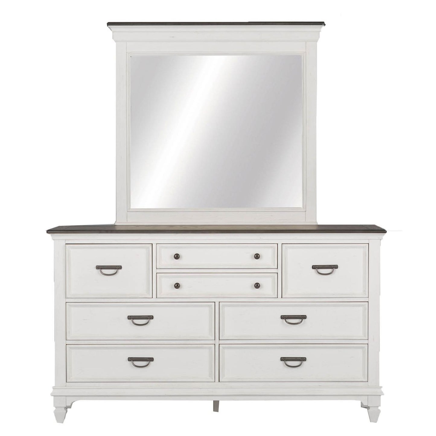 Allyson Park - King California Panel Bed, Dresser & Mirror