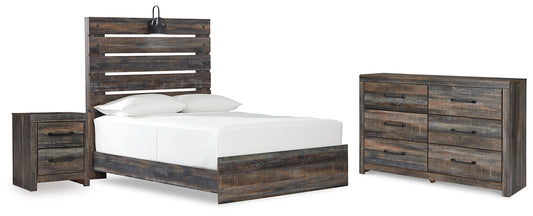 Drystan Full Panel Bed with Dresser and Nightstand