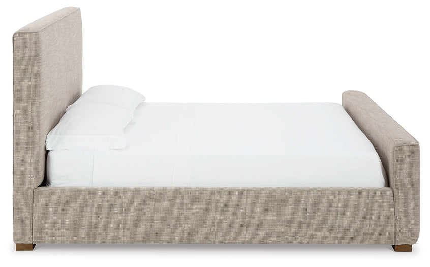 Dakmore California King Upholstered Bed with Dresser