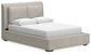 Cabalynn Queen Upholstered Bed with Mirrored Dresser and 2 Nightstands